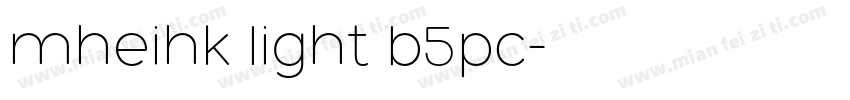 mheihk light b5pc字体转换